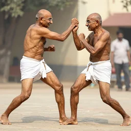 Ghandi fighting Mr. T
