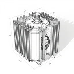 3 d sketch of a plan for building a transformer