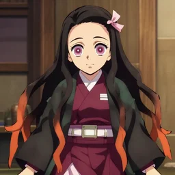 emma watson in box as nezuko Kamado from demon slayer anime ねずこちゃん  screenshot from demon slayer nezuko from demon slayer animeby artgem by greg rutkowski trending on artstation