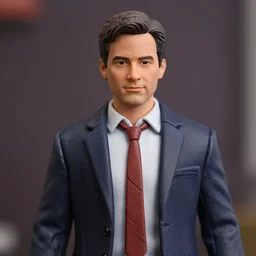 hot toys figurine of dwight schrute, realistic, up close image, 1 / 1 6 th scale, unopened, listing image, hd