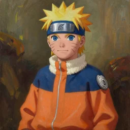 naruto oil painting by leonardo da vinci