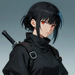 a beautiful portrait of a cyberpunk ninja by greg rutkowski and hiromu arakawa trending on artstation