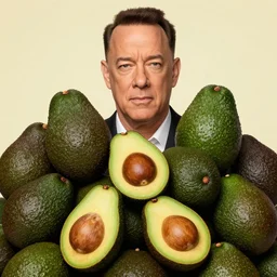 a bunch of avocados disguised as tom hanks