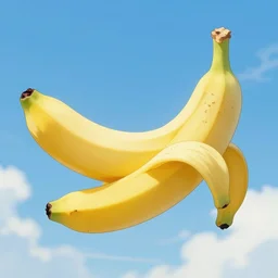 a flying banana, anime style