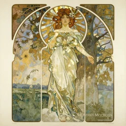 shane McGowan, drawn by Alfons Mucha