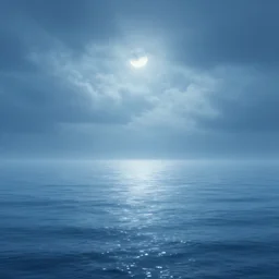 a magical sea in a lucid dream, calm