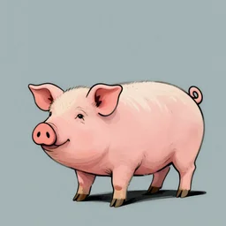 pig in the style of saul bass