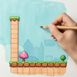 beautiful hand painted art for a 2d side scroller adventure game set in an underwater fallout survival base inspired by hollow knight