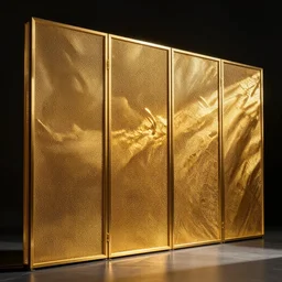 elegant large golden mesh screen