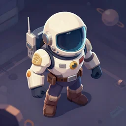 isometric portrait of a starship captain with a helmet video game character, digital illustration portrait design perspective, detailed, gorgeous lighting, wide angle action dynamic portrait