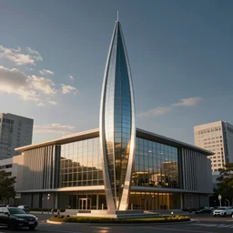business center in the shape of a needle