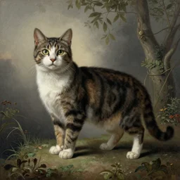 ernst haeckel kunstformen illustration of a cat 🐈,