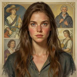 portrait of Amber Midthunder in Prey (2022), intricate, highly detailed, centered, digital painting, artstation, concept art, smooth, sharp focus, illustration, artgerm, donato giancola, Joseph Christian Leyendecker, Les Edwards, Ed Repka, WLOP, Artgerm