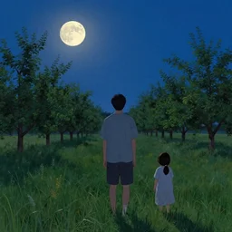 but tonight he is alive and in the north field with his mother. it is a perfect summer evening : the moon rising over the orchard, the wind in the grass. and as he stares into the sky, there are twice as many stars as usual. rhads. repin. ruan jia. greg rutkowski