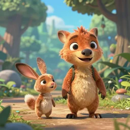 a still from a live action animal crossing movie, ultra realistic, cgi, movie clip, 8 k