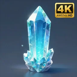 cyan crystal character, digital painting, sharp, smooth, award winning drawing, trending on artstation, 4K, 8K HD