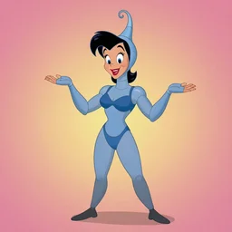 1 9 3 0 s disney cartoon genie woman, rubberhose, retro