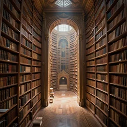 a portal into another world dimension opening up a library. digital art, intricate, highly detailed, dynamic lighting, photorealistic, symmetrical!! trending on artstation, award - winning art, art by artgerm and greg rutkowski, wlop, octane render, 8 k