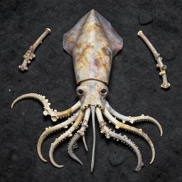 a weird arrangement of fossil bones was a self - portrait made by an ancient giant squid