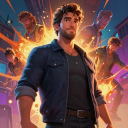 low angle portrait of Rodrigo Santoro, tepainting concept Blizzard pixar maya engine on stylized background splash comics global illumination lighting artstation lois van baarle, ilya kuvshinov, rossdraws