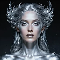 head and shoulders masterpiece portrait of the goddess gadot ( ∂ + m ) ψ = 0 by dan hillier, silver soul, timeless, cosmic, crystal, antagonist, perfect symmetry, perfect skin, high contrast, intricate detail, super resolution, masterpiece, trending on artstation