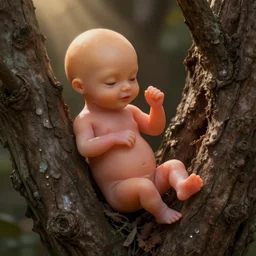 human fetus growing in a tree, real picture