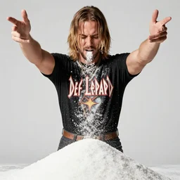 pouring sugar all over def leppard