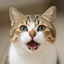 a cute cat stunning meow