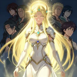 An anime portrait of Ssunbiki as a goddess of light from Skyrim, by Stanley Artgerm Lau, WLOP, Rossdraws, James Jean, Andrei Riabovitchev, Marc Simonetti, and Sakimichan, trending on artstation