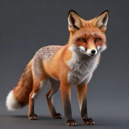 humanoid fox, unreal engine 5, candid photography, highly detailed, accurate