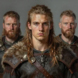 portrait of a handsome young barbarian, art by greg danton and denys tsiperko and bogdan rezunenko, hyperrealism