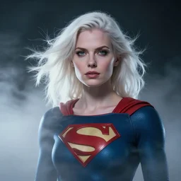 an award - winning portrait of a white haired woman dressed as a superhero, perfect face by artgerm, darksynth, ethereal, misty, volumetric fog, global illumination, smooth, sharp focus, dynamic, artstation, by greg rutkowski and wlop, 8 k
