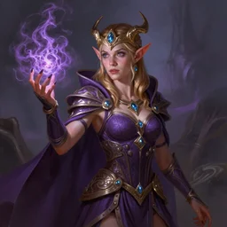 Dana Scully as an elf warlock, casting chaos magic, D&D character art, realistic digital painting, fantasy art, digital painting, character portrait, intricate ornamentation, by WLOP, Artstation Trending, Wayne Reynolds