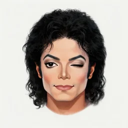 centered!! macro head portrait of medieval winking wink king michael jackson, artstation, detailed cartoon, elegant, digital painting, concept art, smooth, sharp focus, illustration, ghibli, makoto shinkai, don bluth, fujita goro, jean giraud, akihiko yoshida, tom whalen 8 k