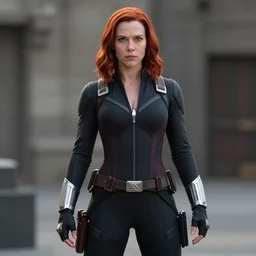 avengers black widow casual suit, 8 k, hyper details, high resolution,
