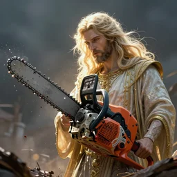 a chain saw that can and does destroy God due to a software glitch