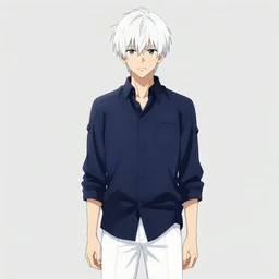 aesthetic anime illustration of ryosuke takahashi wearing a dark blue shirt and white pants, standing by his white glossy 1 9 9 0 mazda rx - 7 fc 3 s on an empty highway at sunrise, cinematic lighting, initial d anime 1 0 8 0 p, 9 0 s anime aesthetic, volumetric lights, rule of thirds, unreal engine 5 render, pinterest wallpaper, trending on artstation