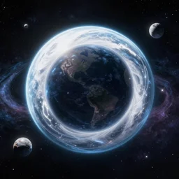 professional digital art of outer space in the style of kurzgesagt studio, hd