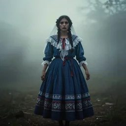 photograph of la llorona by chris raimo art, scary, soft lights, 1 9 1 6, fog, atmospheric