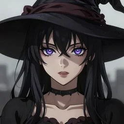 dark witch :: anime style, anime, realistic anime, hyper realistic anime detailed, hyper detailed, highly detailed, symmetrical, symmetrical eyes