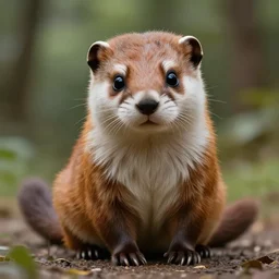 [ < fursona > * male ] > ( furry fursona ) > stoat [ photorealistic ]