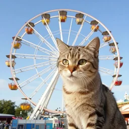 !!!! cat!!!!,!! ferris wheel!!, tivoli, photo
