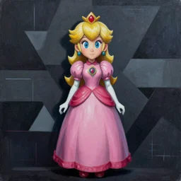 Princess Peach picture by Sachin Teng, asymmetrical, dark vibes, Realistic Painting , Organic painting, Matte Painting, geometric shapes, hard edges, graffiti, street art:2 by Sachin Teng:4