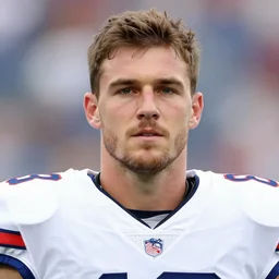 facial portrait of a football player, quarterback cole briarson, a stock photo by mac conner, reddit contest winner, superflat, associated press photo, elite, glorious