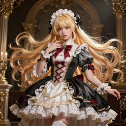 Kirisame marisa from touhou, dramatic, elaborate emotive Baroque and Rococo styles to emphasize beauty as a transcendental, 8k image, ultra-realistic, the style of WLOP