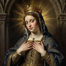baroque painting of a gothic Mary queen of Scot’s