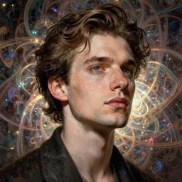 a portrait, art by james jean, fractal manifold,