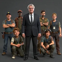 John Cleese and the payday gang, portrait, video game concept art, unreal engine 4, extremely detailed