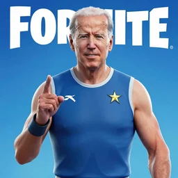joe biden skin at fortnite, realistic epic poster detailed joe biden fortnite character screenshot