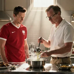 walter white cooking meth with polish footballer robert lewandowski